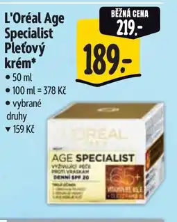 Albert L'Oréal Age Specialist Pleťový krém nabídka