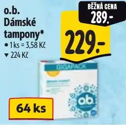 Albert O.B Dámské tampony nabídka