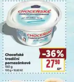 Billa Choceňské tradiční pomazánkové nabídka