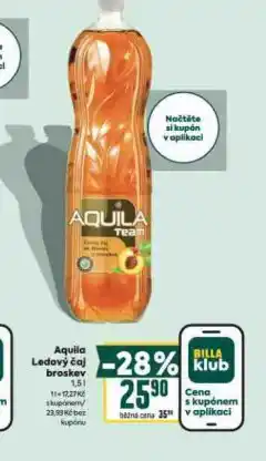 Billa Aquila ledový čaj broskev nabídka