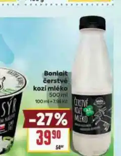 Billa Boniait čerstvé kozí mléko nabídka
