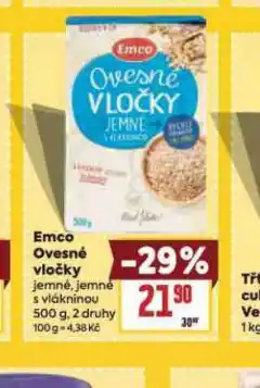 Billa Emco ovesné vločky nabídka