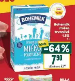 Billa Bphemilk mléko trvanlivé 1,5% nabídka