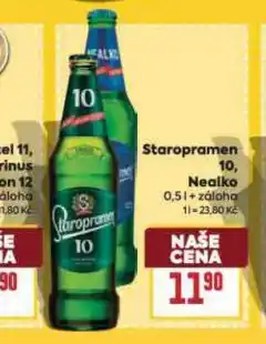 Billa Pivo staropramen nealko nabídka