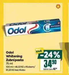 Billa Odol whitening zubní pasta nabídka