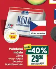 Billa Polabské máslo nabídka