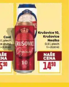 Billa Krušovice hořké nealko nabídka
