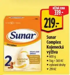 Albert Sunar kojenecká výživa nabídka