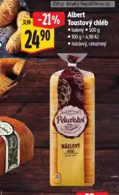 Albert Toustový chléb nabídka