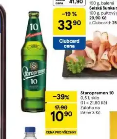 Tesco Pivo staropramen 10 nabídka