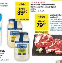 Tesco Hellmann´s tatarská omáčka, majonéza nabídka