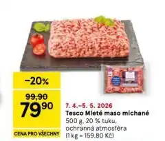 Tesco Mleté maso míchané nabídka