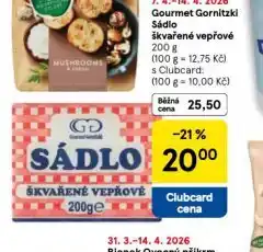 Tesco Škvařené vepřové sádlo nabídka