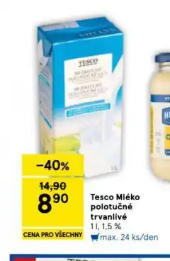 Tesco Trvanlivé mléko 1,5% nabídka