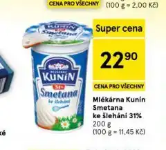 Tesco Smetana ke šlehání 31% nabídka