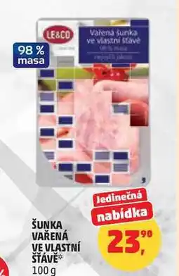 Penny Market LE&CO ŠUNKA VAŘENÁ VE VLASTNÍ ŠŤÁVĚ nabídka