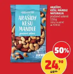Penny Market ARAŠÍDY, KEŠU, MANDLE NATURALIA pražené solené nabídka