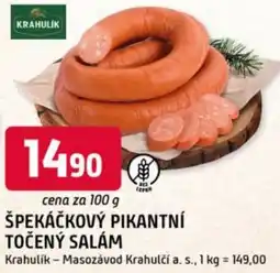 Trefa Špekáčkový pikantní točený salám nabídka