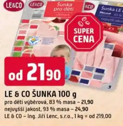 Trefa Le & co šunka nabídka
