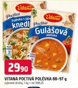 Trefa Vitana poctivá polévka nabídka