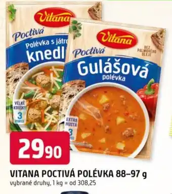 Trefa Vitana poctivá polévka nabídka