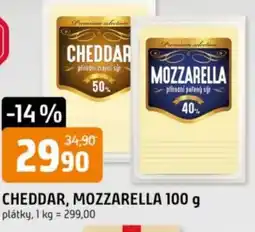 Trefa Cheddar, mozzarella nabídka