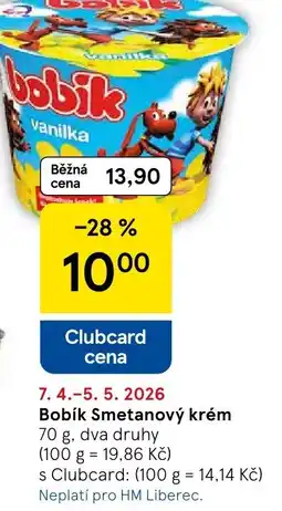 Tesco Bobík Smetanový krém nabídka