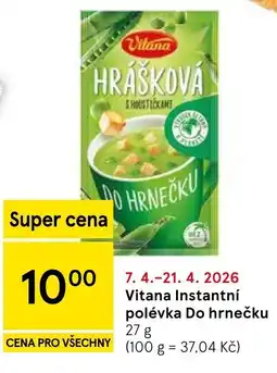 Tesco Vitana Instantní polévka Do hrnečku nabídka