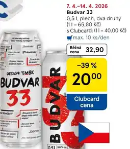 Tesco Budvar 33 nabídka