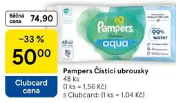 Tesco Pampers Čisticí ubrousky nabídka