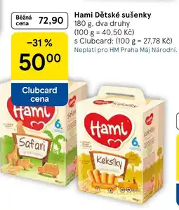 Tesco Hami Dětské sušenky nabídka