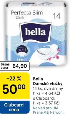 Tesco Bella Dámské vložky nabídka