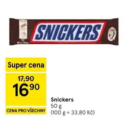 Tesco Snickers nabídka