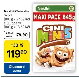 Tesco Nestlé Cereálie nabídka