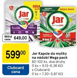 Tesco Jar Kapsle do myčky na nádobí Mega pack nabídka