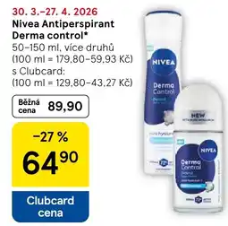 Tesco Nivea Antiperspirant Derma control nabídka