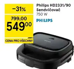Tesco Philips HD2331/90 Sendvičovač nabídka
