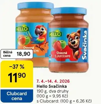 Tesco Hello Svačinka nabídka