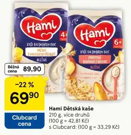 Tesco Hami Dětská kaše nabídka