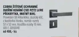 OBI Cobra štítové ochranné dveřní kování c101 pz72 li/re překrytka, matný nikl nabídka