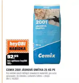 OBI Cemix 2001 jádrová omítka PE nabídka