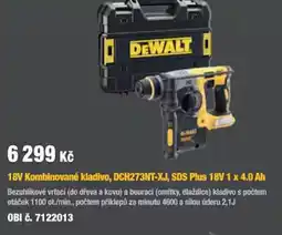 OBI DEWALT 18V Kombinované kladivo, DCH273NT-XJ, SDS Plus 18V 1 x 4.0 Ah nabídka