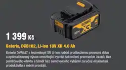 OBI DEWALT Baterie, DCB182, Li-ion 18V XR 4.0 Ah nabídka