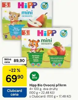 Tesco Hipp Bio Ovocný příkrm nabídka