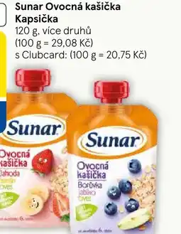 Tesco Sunar Ovocná kašička Kapsička nabídka