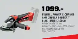 OBI Einhell power x-change aku úhlová bruska t e-ag 18/115 li-solo nabídka