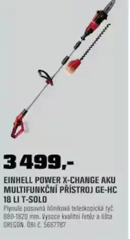 OBI Einhell power x-change aku multifunkční přístroj ge-hc 18 li t-solo nabídka