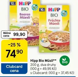 Tesco Hipp Bio Müsli nabídka