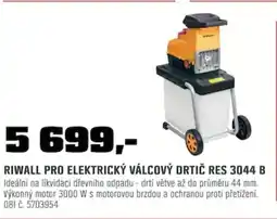 OBI Riwall pro elektrický válcový drtič res 3044 B nabídka