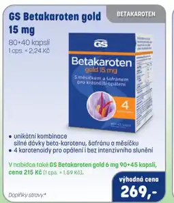 PharmaPoint GS Betakaroten gold nabídka